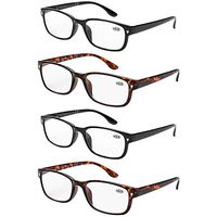 Reading Glasses 4 Pack for Men & Women Readers with Spring Hinge for reading