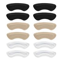 6 Pairs Heel Cushion Pads - Reusable Soft Shoe Pads & Self-Adhesive Foot Care Protector Grips Liners Loose Shoes - Heel Pain Relief Bunion Callus Blisters