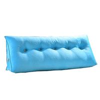 Cushion Tatami Lumbar pad Solid Color Triangular, Bedside Soft Packs, Double Couple Bed a Big Home DecorationA+ (Color : Blue, Size : 120cm(47.24in))