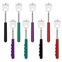 8 Pack Back Scratcher for Adults Extendable - Bear Claw Back Scratchers for Men - Portable Telescoping Backscratcher with Rubber Handles in Black, Green, Purple, Red Color