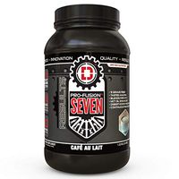 PRO Fusion 7 Sustained Release Protein- High Protein Meal Replacement Enhanced with MCT Oil (Cafe Au Lait)