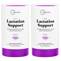 Premama Lactation Support | Breastfeeding Supplement with Fenugreek to Increase Breast Milk Supply | Vegetarian Postnatal Multivitamin Drink Mix Vitamin D Milk Thistle Calcium | 2 Pack, 56 Servings