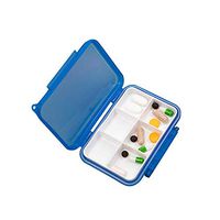 Weekly 7 Day Large Compartments Pill Box 2 Times a Day Organiser AM PM with Travel Case for Pills Vitamin Fish Oil Supplements(10 pcs)