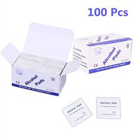 Adv-one 100Pcs Alcohol Pads, Disposable Alcohol Prep Pads Wet Wipes Disinfection Wipe Pad for Skin Cleaning Care Jewelry Mobile Phone Computer Clean, Home Travel Outdoor
