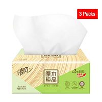 3-Ply Facial Tissue, Soft Facial Paper, 130 Tissues per Pack, Household Kleenex Toilet Paper, Soft Skin-Friendly Paper Towels (white, 3 Packs)