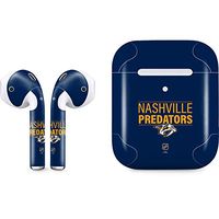 Skinit Decal Audio Skin for Apple AirPods with Wireless Charging Case - Officially Licensed NHL Nashville Predators Lineup Design