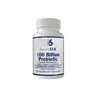 Health SiX Multi Probiotic 100 Billion 30 VegCapsules (12 probiotic strains from Danisco, The World Leader in Probiotics)