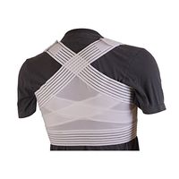 Duro-Med Posture Corrector, Unisex, White, Criss-Cross Foam Bands, Medium-Large, 38"- 40" Chest Size