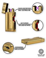 Dual Arc Classic Lighter USB Rechargeable Flameless and Windproof Electric Lighter