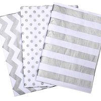 Whaline Silver Tissue Paper Bulk, 60 Sheets Metallic Gift Wrapping Paper for DIY, Home, Kitchen