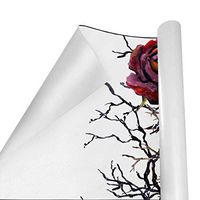 Gift Wrapping Paper Roll Skull Bone Roses for Birthday,Holiday,Wedding,Baby Shower Gift Wrap - 3Rolls - 58inch x 23inch Per Roll