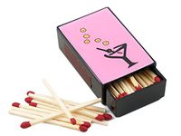 CigarExtras Pink Martini Slide Match Box with Matches