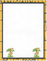 Baby Giraffes Stationery Printer Paper 26 Sheets