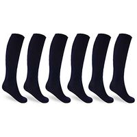 Unisex Compression Socks (Navy-6 Packs, Large - XLarge)