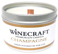 WOODEN WICK Aromatherapy Candle - Wine Scented Soy Wax (Champagne)