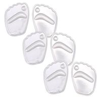 ROSENICE Heel Inserts Heel Insoles 3 Pairs of 3D Foot Pain Relief Cushion(Transparent)