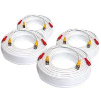 4 Pack 200ft 200 foot Premade All-In-One Siamese BNC Video and Power Cable for CCTV Surveillance Security System