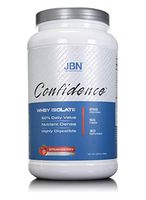 Confidence by JBN 100% Whey Isolate Protein Powder Mix With 5 Grams of Dietary Fiber - Great Tasting - Easily Digestible - High Purity & Potency - Great For Weight Management (Strawberry, 30 servings)