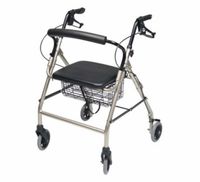 Brand New Walkabout Wide Four Wheel Rollator W/ Seat And Basket, Royal Blue