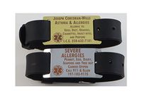 Premium Allergy Allergies Asthma Alert Bracelet - Free Dark Laser Engraving Custom Personalization