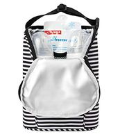 Skip Hop Insulated Breastmilk Cooler And Baby Bottle Bag, Black/White Stripe