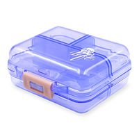 Tisky Pill Case,Portable 7 Compartments Plastic Medicine Vitamin Pill Organizer Box for Daily, Purse or Pocket