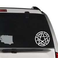 GottaLoveStickerz Demon Trap Supernatural Permanent Vinyl Decal Sticker for Laptop Tablet Helmet Windows Wall Decor Car Truck Motorcycle - Size (05 Inch / 13 cm Tall) - Color (Gloss White)