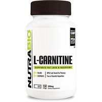 NutraBio L-Carnitine (500 mg) - 150 Vegetable Capsules