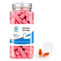 LYSIAN Ultra Soft Foam Earplugs 60 Pairs with Reusable Silicone Earplug, 31dB NRR Ear Plugs, Comfortable Ear Plugs for Hearing Protection, Sleeping, Snoring, Work, Travel and Loud Events Pink