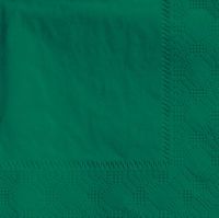 Hoffmaster 180337 Beverage Napkin, Regal Embossed, 2-Ply, 1/4 Fold, 9-1/2" Length x 9-1/2" Width, Hunter Green (4 Packs of 250)