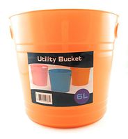 6 Liter Plastic Utility Bucket Orange