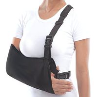 Medical Arm Sling for Broken or Fractured Bones with Hip Belt - Arm Shoulder Rotator Cuff Comfort Immobilization and Support – Adjustable Small Black