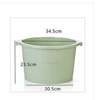Foot spa Portable Padded Bathtub Foot Bathtub Shower Foot Bathtub Plastic Tub to Relax W34.5cm*H23.5cm (Color : Green)