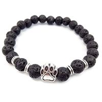 Pizazz Studios Lava Stone Aromatherapy Diffuser Bracelet - Paw Print