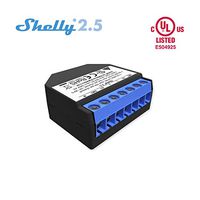 Shelly 2.5 Double Relay Switch and Roller Shutter WiFi Open Source Wireless Home Automation Dual Power Metering iOS Android Application (1 Pack)