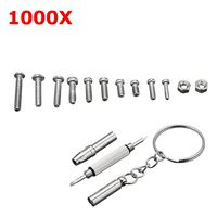 Glasses Adjustment Tool, Wellmon 1000Pcs Micro Tiny Screws Nut Repair Kit with Tools for Eyeglasses Sunglass Spectacles
