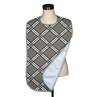 Abstract Collection Adult Bib - Covered with Care Assorted Prints Available! (Gray & Black Plaid)