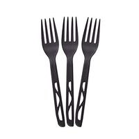 Transitions2earth Compostable Forks - Made from Corn - Box of 200 - Black - Large - Heavyweight - Plant a Tree with Each Item Purchased!