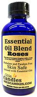 Roses 4oz / 118.29ml Blue Glass Bottle of Premium Grade A Fragrance Oil/Essential Oil, Skin Safe Oil, Use in Candles, Soap, Lotions, Etc