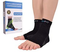 Ankle Brace Compression Sleeve for Men & Women - Best Plantar Fasciitis Sock by PaceFIT - Achilles Tendon Foot Wrap with Arch Support Boost Circulation Injury Recovery - Eases Swelling Heel Spurs Pain