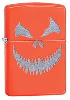 Zippo Lighter: Halloween Jack O'Lantern - Neon Orange 80475
