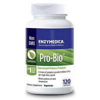 Enzymedica, Pro-Bio, Shelf-Stable Probiotic Supplement to Support Healthy Digestion, 10 Billion CFU, Vegetarian, 120 Capsules (120 Servings)