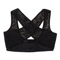 Yosoo Underwear Bra Prevent Chest Sagging Outside Enlarge Back Posture Aid Posture Corrective on The Chest for Female/Women X Type Pattern (Medium, Black)