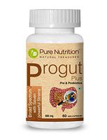 Pure Nutrition Progut Plus - 60 Veg Caps- Powerful Blend of Pre and Probiotic Formula with Six Powerful Strains 25 Billion CFU. Non-GMO | Gluten-Free