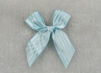 30/pcs Ribbon Bows Flower The Stripes Appliques Sewing Craft Lots Upick (Blue)