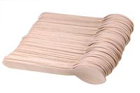 Mini Skater 100 Pcs 6.2 Inch Wooden Spoons Biodegradable Natural Large Flatware Tableware Utensils for Kids Adults Craft Art Supplies Graduation Tea Birthday Wedding Party (Spoons)