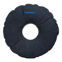 Inflatable Donut Cushion - Self Inflating Pillow for Hemorrhoids, Tailbone and Coccyx - No Pump Needed (Black)
