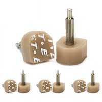 uxcell 8 Pcs Tan Plastic Shoes High Heel Tips 11mm X 10mm for Ladies