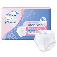 Tena Women Protective Underwear, Super Plus, Small/Medium, Case/72 (4 bags of 18)