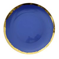Trendables Premium 10.25 inch. Disposable Plastic Plates, Food Grade Plastic Dinner Plates - Glam Design - 40 Pack